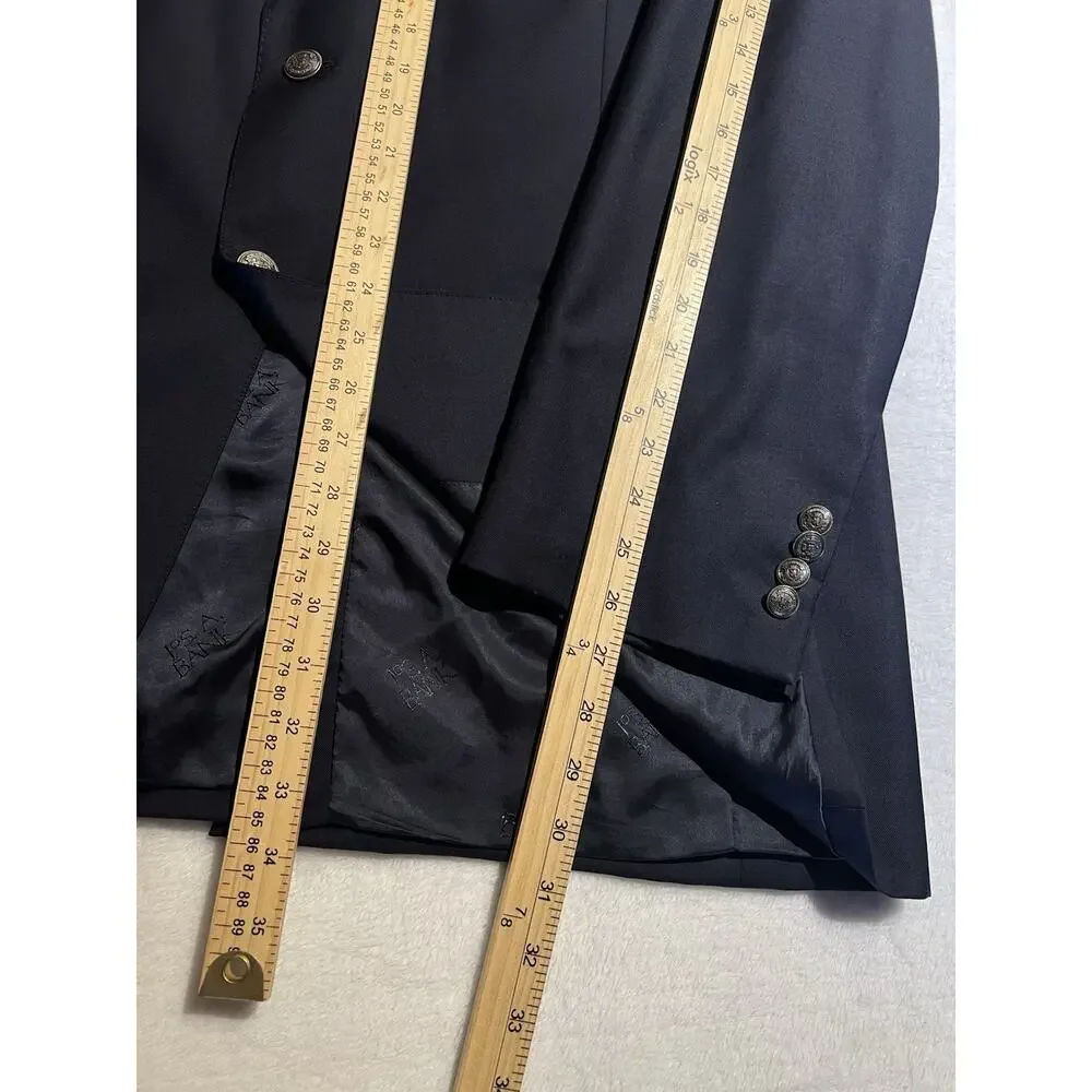 Jos A Bank Signature Gold Men's 46L Navy Blue Blazer Antique Silver Tone Buttons - Picture 15 of 16
